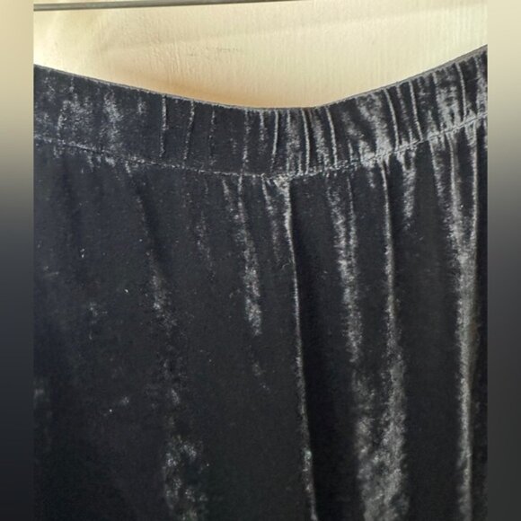 Johnny Was Love Silk Blend Velvet Black Embroidered Wide Leg Cropped Pants Large - Picture 3 of 12